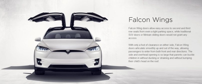 Tesla Model X Falcon Wings 810x340