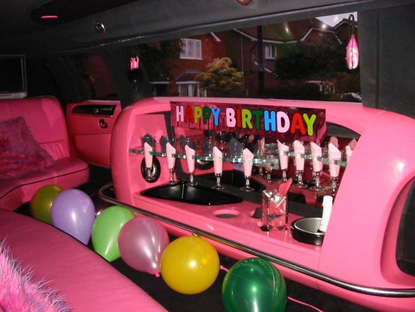 birthday in limo car 810x608